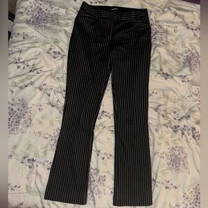 Express Columnist Barely Boot Black Pinstripe Pants